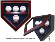 Load image into Gallery viewer, 4 Baseball Homeplate Shaped Display Case