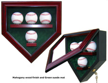 Load image into Gallery viewer, 4 Baseball Homeplate Shaped Display Case