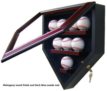 Load image into Gallery viewer, 8 Baseball Homeplate Shaped Display Case