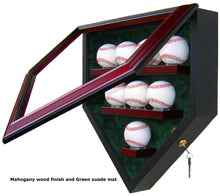 Load image into Gallery viewer, 8 Baseball Homeplate Shaped Display Case