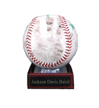 Load image into Gallery viewer, Baby's First Autograph with 4x6 Photo Homeplate Shaped Display Case