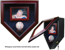 Load image into Gallery viewer, Baby's First Autograph with 4x6 Photo Homeplate Shaped Display Case