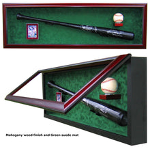 Load image into Gallery viewer, Baseball Bat, Baseball and Card Display Case