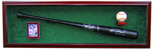 Load image into Gallery viewer, Baseball Bat, Baseball and Card Display Case