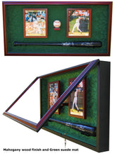 Load image into Gallery viewer, Baseball Bat with Baseball and (2) 8x10 Photos Display Case