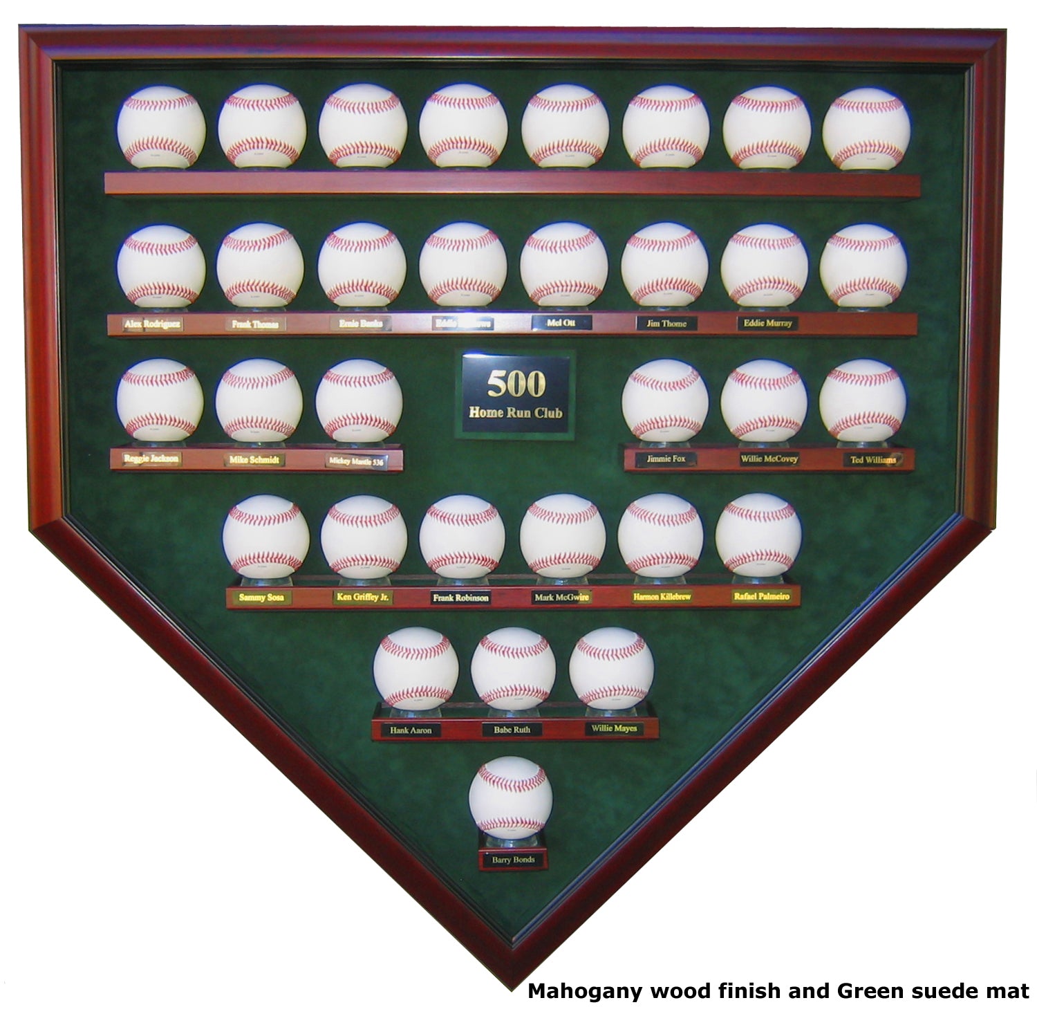 500 Home Run Club Baseball Homeplate Shaped Display Case – Heroes on Display