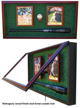 Load image into Gallery viewer, Baseball Bat with Baseball and (2) 8x10 Photos Display Case
